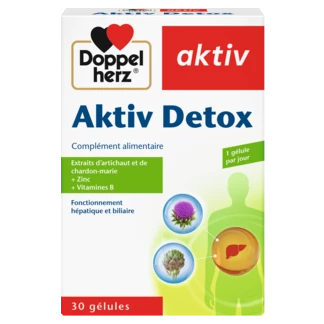 Illustration of the product packaging Doppelherz aktiv Aktiv Detox front view